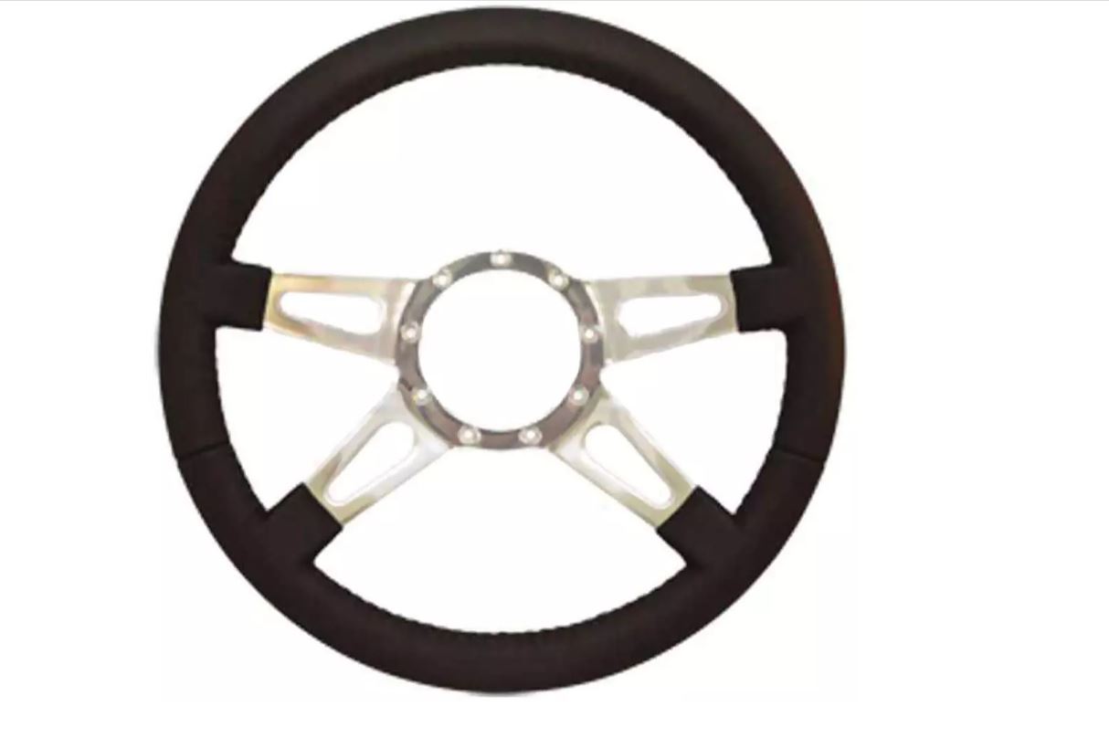 1969-1994 Camaro steering wheel SS 13 3/4" BLACK SPOKE steering wheel