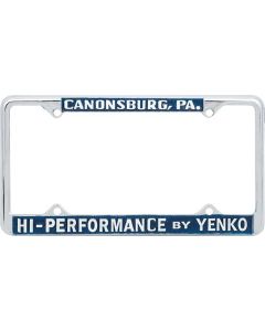 Yenko License Frame, High Performance By Yenko