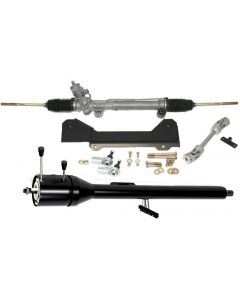 1967-1968 Camaro Steeroids Rack And Pinion Conversion With Black Tilt Steering Column, Manual