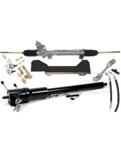 1969 Camaro Steeroids Rack And Pinion Conversion With Black Tilt Steering Column, Power