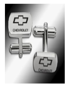  Chevrolet Name and  Bowtie Logo  Cufflinks- Stainless Steel