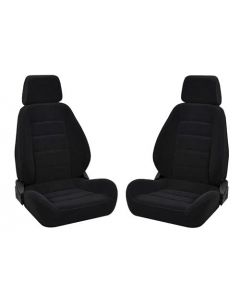 Corbeau Sport Seats, Black Cloth
