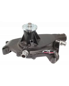 1967-1972 Chevrolet Camaro SuperCool Water Pump; 5.750 in. Hub Height; 5/8 in. Pilot; Short; Reverse Rotation; (2) Threaded Water Ports; Black; For Custom Serpentine Systems Only; 1494NCREV