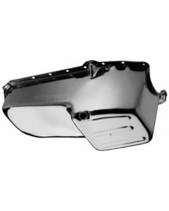Oil Pan; Street Type Unit; Chrome Plated Steel; Fits Small Block Chevy 1980-1984