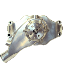 Engine Water Pump; Mechanical Short Style; High Flow Model; Polished; BB Chevy