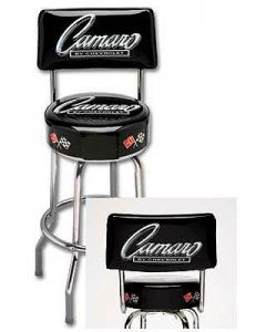 Camaro Bar Stool, With Backrest & Camaro Logo