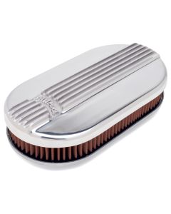 Edelbrock 4115 Small Oval Cast Aluminum Air Cleaner For Single 4-Barrel Carburetor