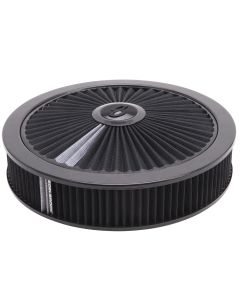 Edelbrock 43662 Air Cleaner; Pro-Flo; 14In. Round; With Breathable Lid; Black Element; Black Rim