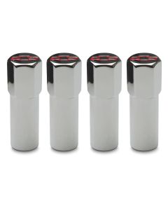 Engine Valve Cover Mini Nuts; Steel; Red; Bowtie Logo; Studs Included; 4 Pc