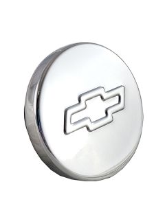 Camaro Oil Filler Cap, Valve Cover, Bowtie Logo, 3" Diameter, Push-In, Chrome, 1967-1969