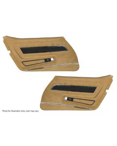 1977 Corvette Deluxe Door Panel Set Firethorn Red
