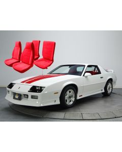 Camaro Seat Cover Set, Front & Rear, Velour, For Cars With Standard Interior & Split Rear Seat, 1987-1992