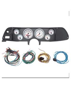 Dash Panel,w/ 6 AutoMeter Ultra Lite Gauges,Black,70-78