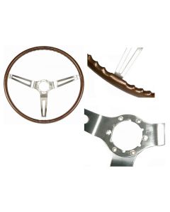 Camaro Deluxe Wood Steering Wheel, Walnut, 1967-68