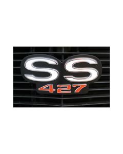 Camaro Grille Emblem, SS427, For Cars With Standard (Non-Rally Sport) Grille, 1967 Or With Rally Sport (RS) Grille, 1967-1968