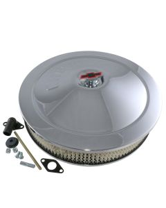 1967-92 Air Clnr Assy ,Open Element, 14", Chrm