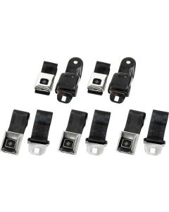 1968-1969 Camaro Seat Belt Sets, Deluxe, Front & Rear