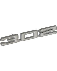 Camaro Hood Emblem, 302 (Numerals), For Cars With Cowl Induction Hood, 1969