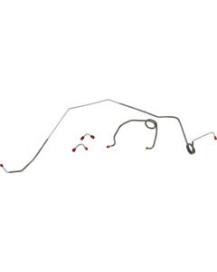1967-1969 Camaro Brake Line Set, Front, Steel, 4-Piece, Disc Conversion, For Cars With Manual Brakes