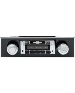 Custom Autosound Camaro AM / FM Stereo Radio, USA-630, With Black Bezel 1967-1968