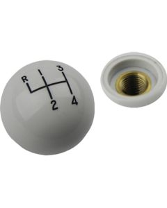 Camaro Shifter Knob, 4-Speed Transmission, White, For Cars With Hurst Shifters, 1967-1981