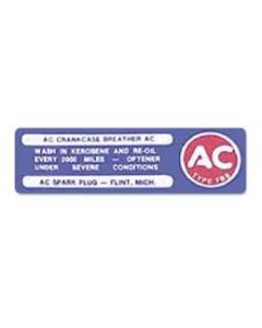 Camaro Oil Filter Cap Decal, 1964-1967