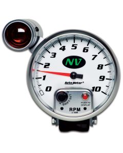 1947-1998 Chevy & GMC Truck Tachometer, 5", White Face, 10,000 RPM, External Shift-Lite, NV, AutoMeter