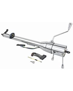 Ididit Camaro Steering Column, Paintable Steel, For Cars With Column Shift Transmission 1967-1968