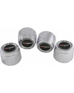 Corvette Aluminum Wheel Center Cap Set Chrome With Emblems	