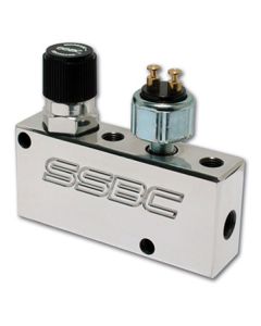 Nova Proportioning Valve, SSBC, Adjustable, Polished, With Brake Light Switch, 1967-2013