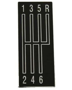 Camaro Center Console Shift Plate Emblem, 6-Speed, OriginalStyle 1968-1969