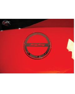 American Car Craft Camaro Gas Door Cap Cover "SS" Logo Polished Stainless Steel 2010-2013