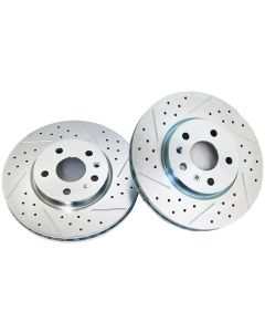 2010-2013 Camaro Baer Sport Crossdrilled Zinc Plated Front Rotor 
