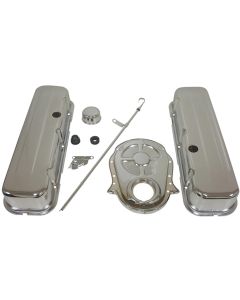 Camaro Big Block Chrome Engine Dress Up Kit With Short Smooth Style Valve Covers 1967-1995