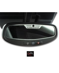 American Car Craft, Trim Plate, Rear View Mirror, "Camaro" Style Brushed Stainless Steel, With Sensor| 33-10287 Camaro 2010-2013