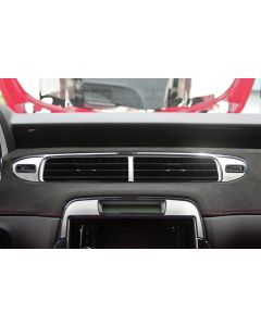 American Car Craft Camaro Trim Plate, Center A/C Vent, Brushed / Polished Stainless Steel 2010-2013