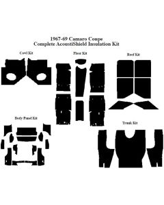 Camaro Insulation, QuietRide, AcoustiShield, Complete Kit, Coupe, 1967-1969