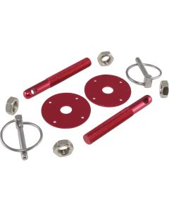 Aluminum Hood Pin Kit, Red