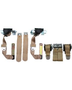 Camaro  Tan Seat Belt Set, Front & Rear, 1974-1981