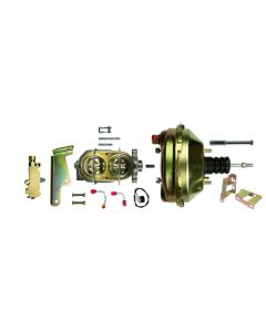 Camaro 9" Gold Booster & Master Combo Kit, For Front Disc And Rear Disc, 1967-1969