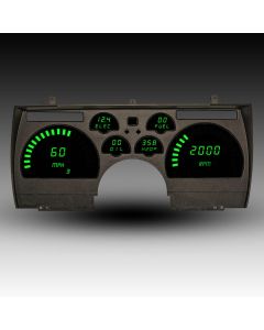 Camaro Green, LED Digital Replacement Gauge Cluster, 1991-1992