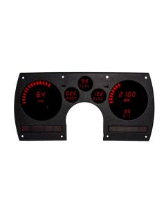 1982-1990 Camaro LED Direct Replacement Gauge Cluster, Rede LEDs, speed, oil press & temp senders included