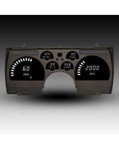 Camaro White, LED Digital Replacement Gauge Cluster, 1991-1992