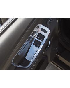 American Car Craft Camaro Convertible RS Door Window Switch Door / Lock Switch Plate, Brushed Stainless Steel 2012-2013