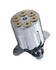 Camaro Steering Wheel Spinner, Gun Cylinder, Chrome, 1967-2014