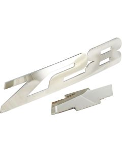 Camaro Emblem Set, Z28 And Plain Bowtie, Stainless Steel