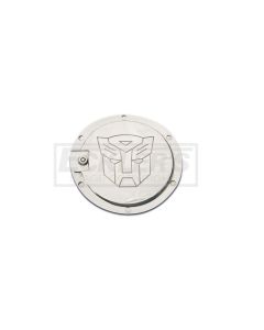 Camaro Transformers Autobot Chrome Locking Fuel Door, DefenderWorx, 2010-2014