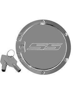 2010-2014 Camaro SS Logo Chrome Locking Fuel Door, DefenderWorx