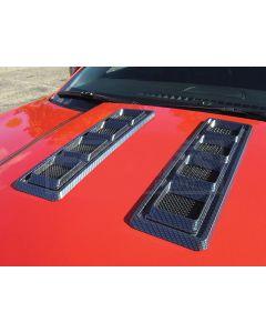 Camaro Hood Vents, Carbon Fiber Finish, 2010-2014