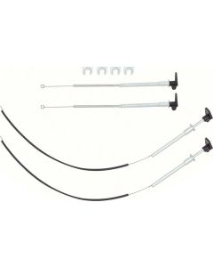  Kick Panel Vent Control Cables, Without Air Conditioning, 1970-1981